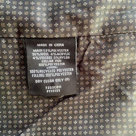 Tarocash Mens Wool Blend Jacket Brown Size XL Long Sleeve Zip Buttons - Picture 16 of 16